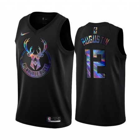 Camiseta Hombre Milwaukee Bucks D.J. Augustin 12 Iridescent HWC Collection Swingman